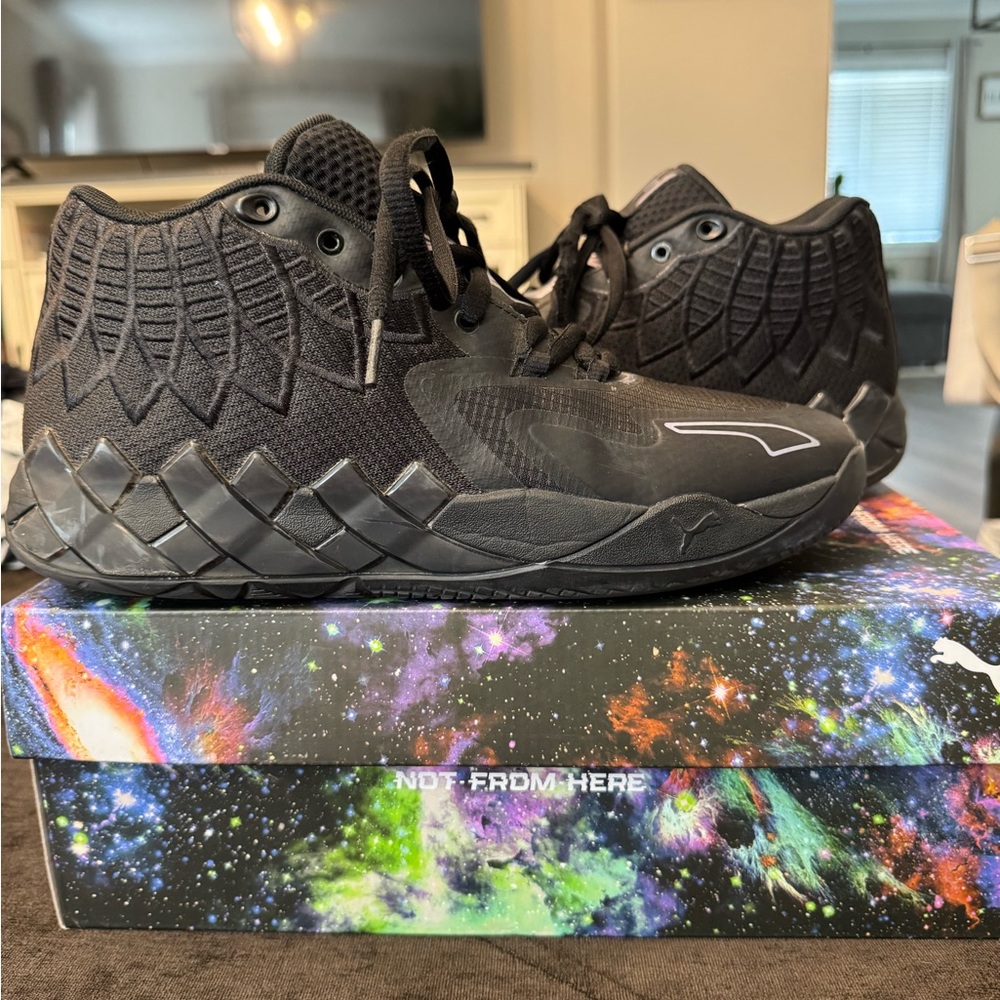 Puma Black MELO High-Top Sneakers